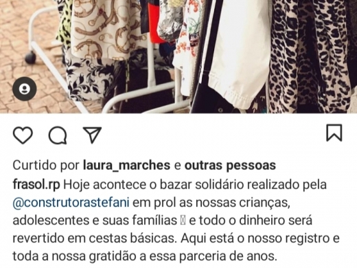 Bazar solidário 